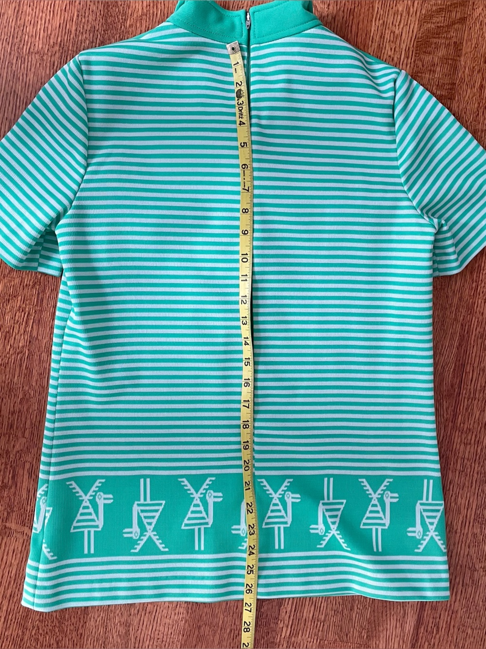 Vintage 70s Marty Gutmacher Knit Pantsuit Green White Lounge Disco Retro M? - Picture 11 of 16